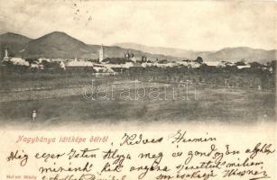 1899 Nagybánya, Baia Mare; látkép délről. Molnár Mihály kiadása / view from south
