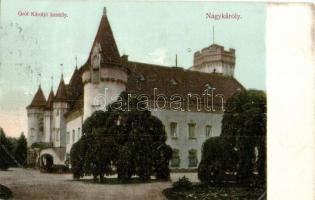 1910 Nagykároly, Carei; Gróf Károlyi kastély. Csókás László kiadása / castle
