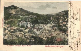 Selmecbánya, Schemnitz, Banska Stiavnica; látkép az Újvár felől. Joerges kiadása / view from the castle