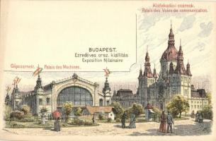 21 db 1896-os Ezredéves Kiállítás művészlap barna 2 Kr Ga. díjjegyes lapok kiváló minőségben / 21 Hu...
