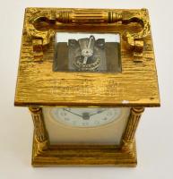 cca 1880-1900 Régi francia utazóóra. Arab számos, percbeosztásos porcelán számlap. Működő szerkezett...