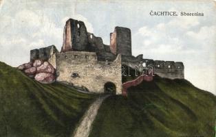 Csejte, Cachtice; Hrad Báthorovcov / Báthory vár, kastély rom. Adolf Horovitz kiadása / castle ruins (Rb)
