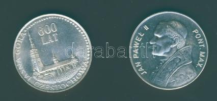 Lengyelország "II. János Pál pápa - Czestochowa" 2klf variánsú Ffm emlékérem T:1