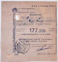 Honvédkarácsony adománybélyeg sorozat gyűjtőíven keretben, a hátoldalán a megvásárlást igazoló felad...