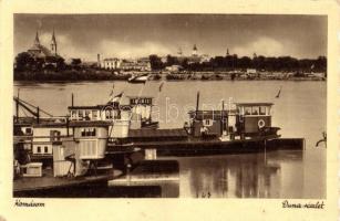 Komárom, Komárno; Duna részlet, kikötő. L. H. K. 2747. / Danube river, port (EK)