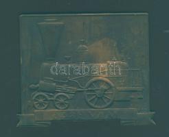 "MÁV - 1846" nagyalakú vékony Br emlékplakett szign.: CS. V. T:1