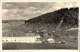 Csíksomlyó, Sumuleu Ciuc - 4 db régi városképes lap, ebből 3 fotó / 4 pre-1945 town-view postcards, among them 3 photos