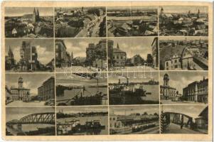 Komárom, Komárno - 7 db régi városképes lap / 7 pre-1945 town-view postcards