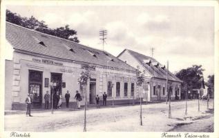 Kistelek, Kossuth Lajos utca,  Első Tiszáninneni Gazdaszövetség, Hangya Fogyasztási Szövetkezet üzlete és saját kiadása (EK)