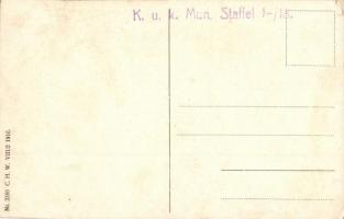 Labedienst / WWI Austro-Hungarian K.u.K. soldiers on wagons, nurses gift them. Nr. 2388. C. H. W. 19...