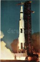 18 db modern űrhajózás motívumlap, amerikai űrhajósok, NASA / 18 modern motive postcards astronautic...