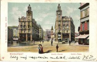 4 db régi magyar és felvidéki városképes lap (Pásztó, Budapest, Rimaszombat, Kassa), vegyes minőség ...