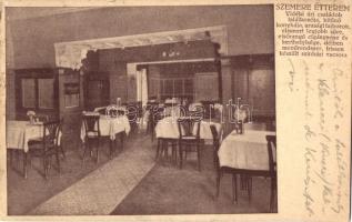 8 db régi városképes lap, magyar vendéglők: Budapest, Szeged, Miskolc, Hortobágy, Beled / 8 pre-1945...