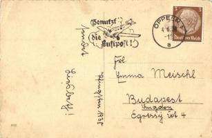 Herzliche Pfingstgrüsse! / Pünkösdi üdvözlőlap / Pentecost greeting card + Luftpost (EK)