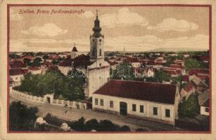 Bjelina, Bijeljina; Ferdinandstraße / street view, church + K.u.K. Militartelegraphenstation Bijeljina (EK)