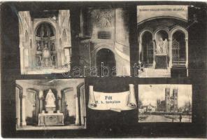 Fót - 3 db régi városképes lap: látkép, Gróf Károly Sándor kastély, Római katolikus templom