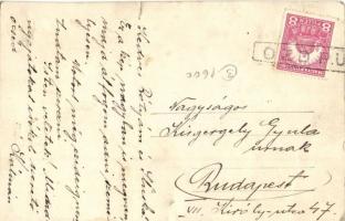 1930 Ózd, utcakép, lovaskocsi. photo (szakadás / tear)