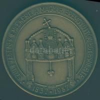 1987. "MÉE - Erzsébet királynő" matt Br emlékérem T:1