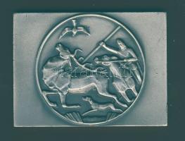 1971. "Vadászati Világkiállítás" nagyalakú szögletes matt Ffm emlékplakett T:2+