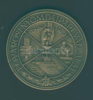 1970. "20 éves a Fővárosi Nyomdaipari Vállalat" nagyalakú matt Br emlékérem T:1/2