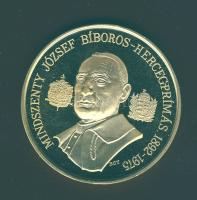 1975. "Mindszenty József bíboros" aranyozott Br emlékérem szign.: B.Gy. T:PP