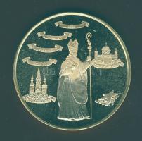 1975. "Mindszenty József bíboros" aranyozott Br emlékérem szign.: B.Gy. T:PP