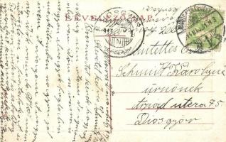 1914 Marosvásárhely, Targu Mures; Széchenyi tér, piac árusokkal, Salamon G.gőzmalmi lisztraktára, Sz...