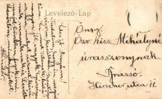 Szentágota, Agnetheln, Agnita; Városi vasúti vonat indulása, Mayfarth & Co. üzlete, kiadja Wilhe...