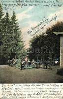 1905 Brassó, Kronstadt, Brasov; Noa, vendéglő a kirándulóhelyen terasszal / restaurant with terrace (EK)