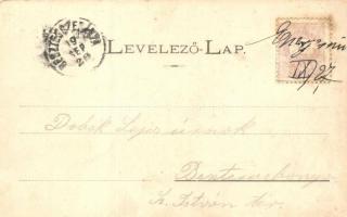 1899 Eperjes, Presov; Fő utca, Népbank, Központi kávéház, Kósch Árpád kiadása / bank, central cafe, ...