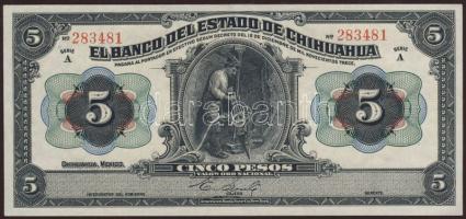 Mexikó /Chihuahua /Banca del Estado... 1913. 5P T:II+