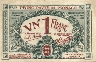 Monakó 1920. 1Fr T:II-