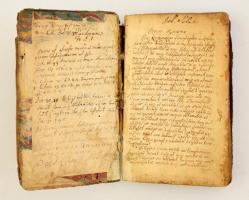 cca 1700 Magyar nyelvű, kézzel írt imakönyv, különféle imádságok gyűjteménye, több kéz írása, kissé ...