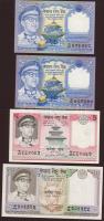 Nepál 1974. 1R(2x) 2klf szignóval, 5R, 10R(2x) 2klf szignóval T:I