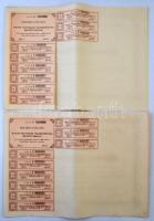 Budapest 1910. "Magyar Tisztviselők Takarékpénztára Részvénytársaság" bemutatóra szóló rés...