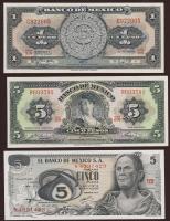 Mexikó 1963. 5P + 1970. 1P + 1972. 5P T:I