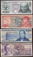 Mexikó 1977. 10P, 20P + 1981. 50P, 100P T:I