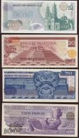 Mexikó 1977. 10P, 20P + 1981. 50P, 100P T:I