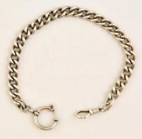 Ezüst(Ag) férfi zsebóralánc, jelzett, h: 28 cm, nettó: 45 g