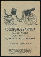 cca 1910 Kocsiárucsarnok Szövetkezet Budapest, képes reklám katalógus sok képpel 16 p.