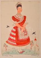 Pekáry István (1905-1981) 6 db népművészeti grafikája, (Matyó legény, Veszprémi juhász, Sárközi leán...