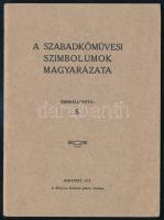 A szabadkőművesi szimbolumok magyarázata. Budapest, 1915. Könyves Kálmán páholy. 21p.