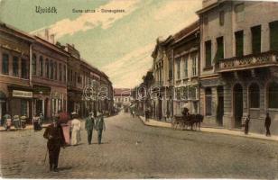 Újvidék, Novi Sad; Duna utca, üzletek / Donaugasse / street view, shops (EK)