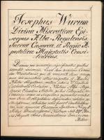 cca 1839 Statuta venerabili capituli Alba Regalensis, a székesfehérvári káptalan statútumai, kézzel ...