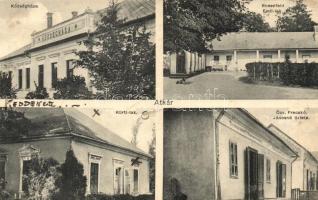 Atkár, Községháza, Rosenfeld Emil és Kürti lak, Özv. Frecskó Jánosné üzlete