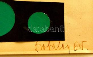 Olvashatatlan jelzéssel: Napba lehet nézni de... Kollázs, papír, 30×21 cm