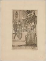 Gara Arnold (1882-1929): 2 db Puskin illusztráció ("És hősünk épen most jön", és "Cso...