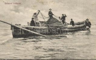 1907 Balaton, Halászat. Divald Károly 1061. (EK)
