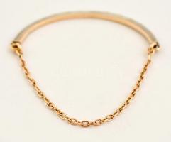 Ezüst(Ag) és arany(Au) 14K részekből álló női karkötő, türkiz és apró gyémánt kövekkel díszítve, jel...