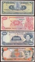 Nicaragua 1968. 1C + 1979. 10C + 1985.1000C + 1985. 5000C T:I